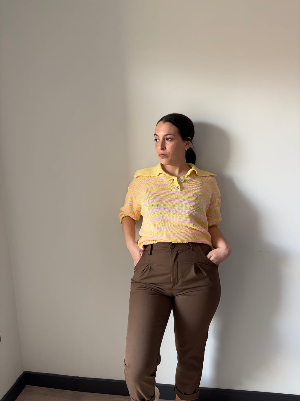 Pantalón Recto de Tiro Alto