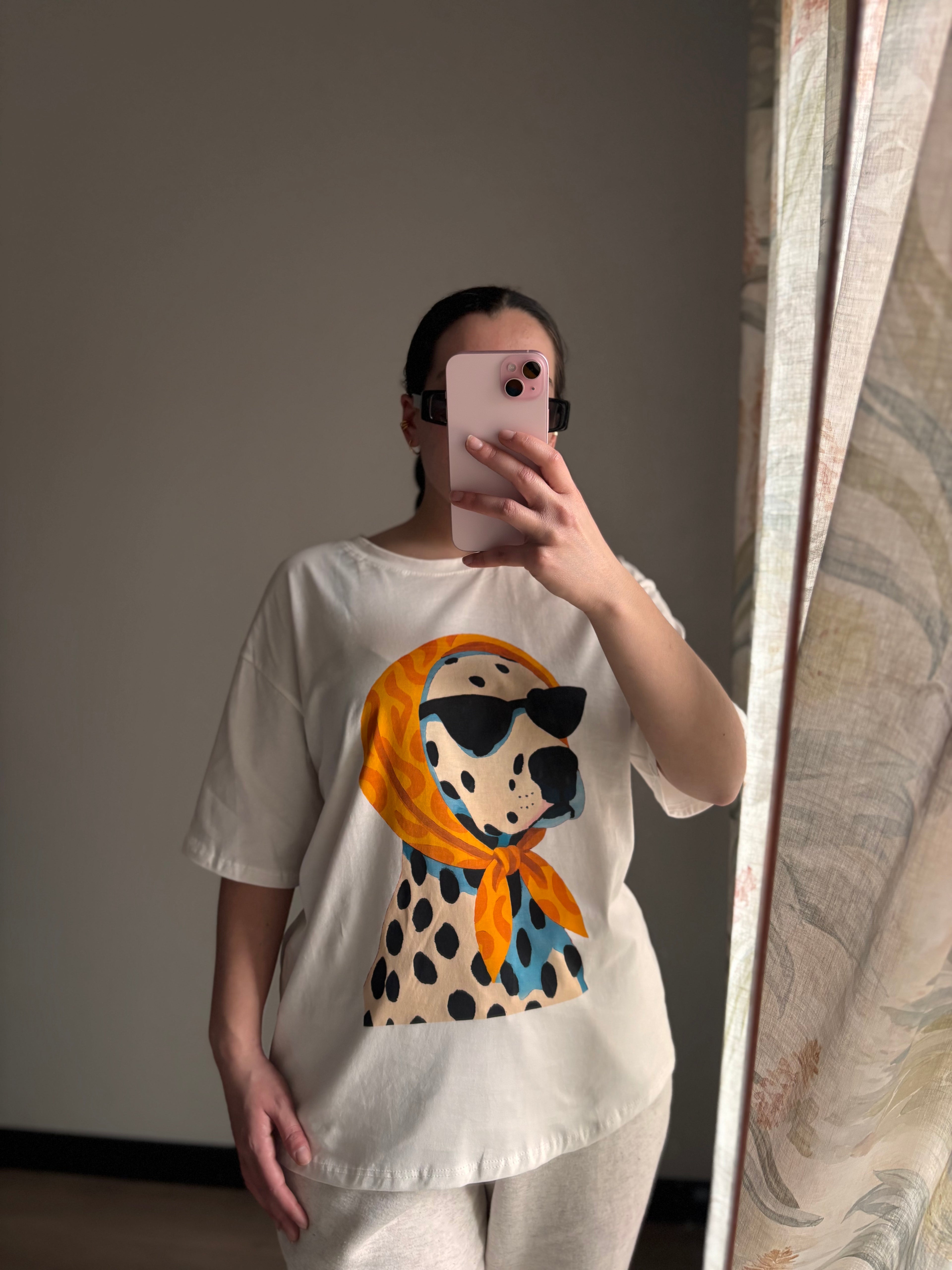 Camiseta dálmata con pañuelo - Algodón Premium