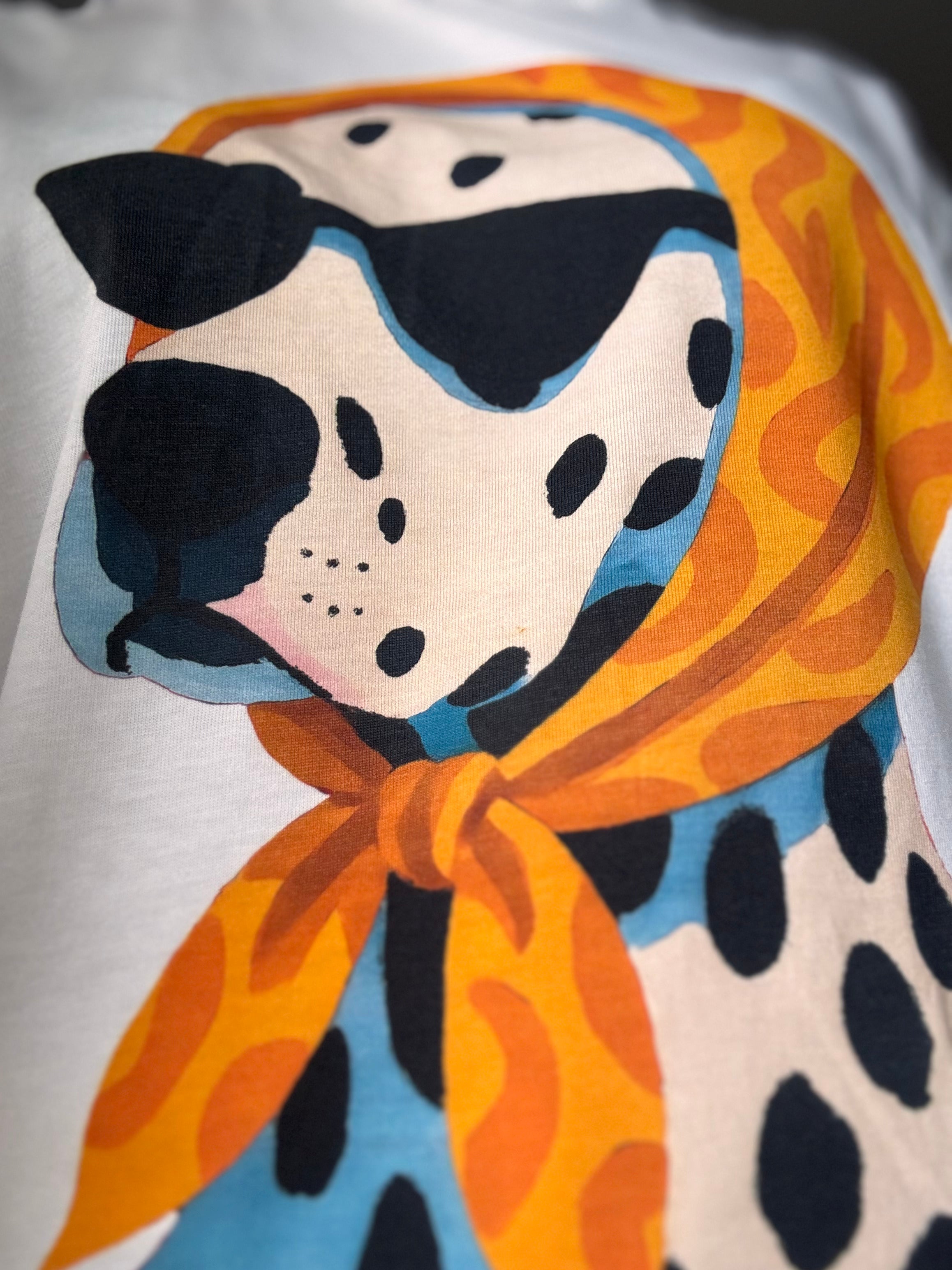 Camiseta dálmata con pañuelo - Algodón Premium